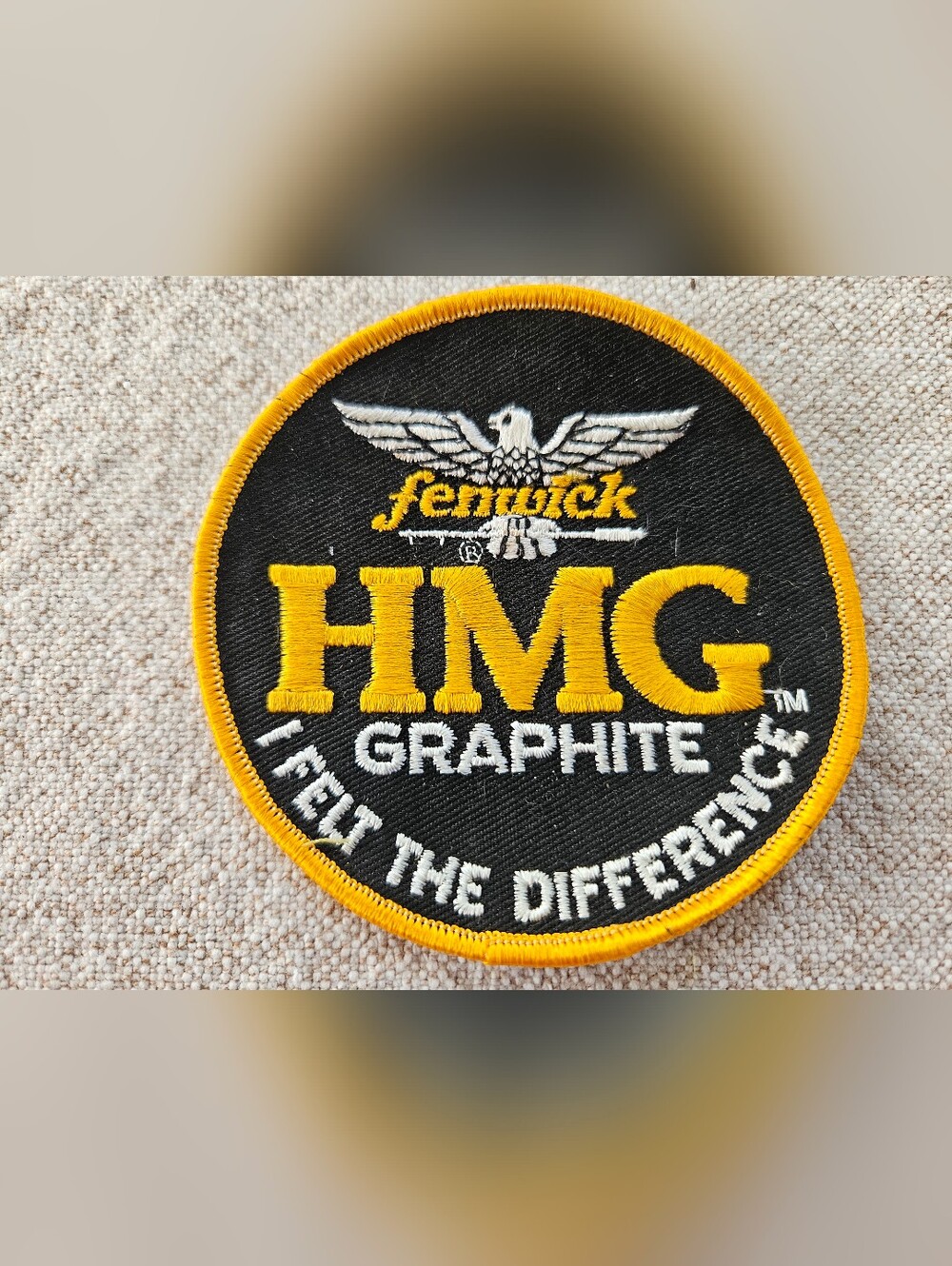 Fenwick Fishing Fish Vtg 80s Iron On Patch Rare Logo Bass Lures Graphite HMG